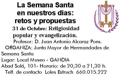 La Semana Santa en nuestros días: Retos y propuestas